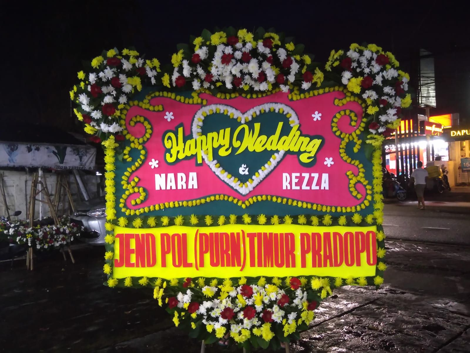 Bunga Papan Happy Wedding #125